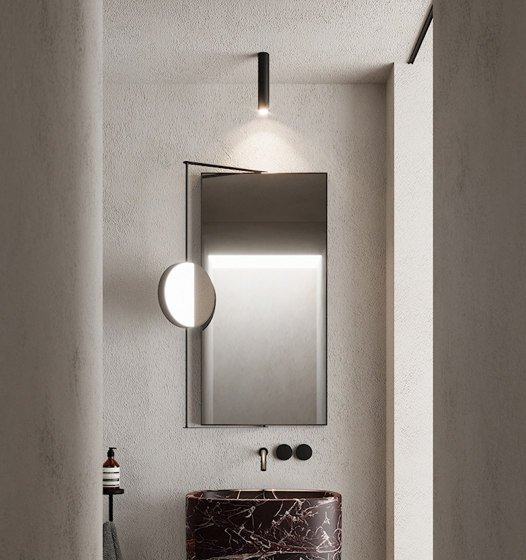 Ray - specchio rettangolare con ingranditore | Specchi da bagno | NIC Design