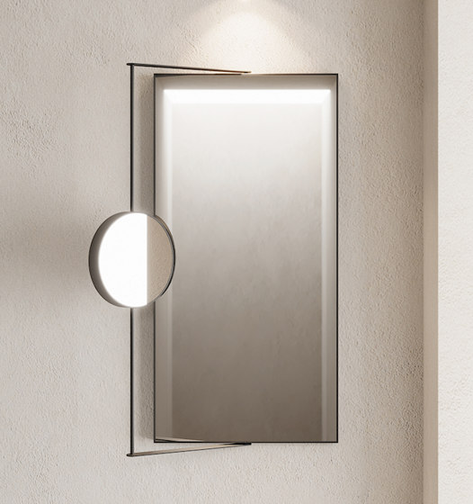 Ray - rectangular mirror with magnifying | Espejos de baño | NIC Design