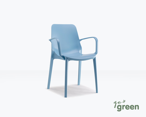 Ginevra Go green con braccioli | Sedie | SCAB Design