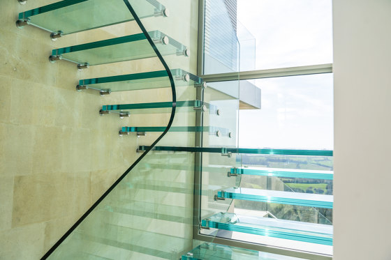 All glass design staircase | Staircase systems | Siller Treppen