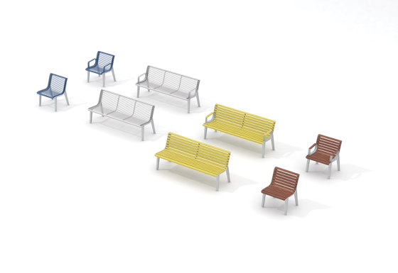 emau | park bench with backrest | Benches | mmcité