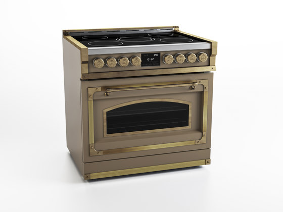 COOKING RANGES | FIORENTINA 90 INDUCTION WITH MULTIFUNCTION OVEN AND GLASS DOOR | Hornos | Officine Gullo