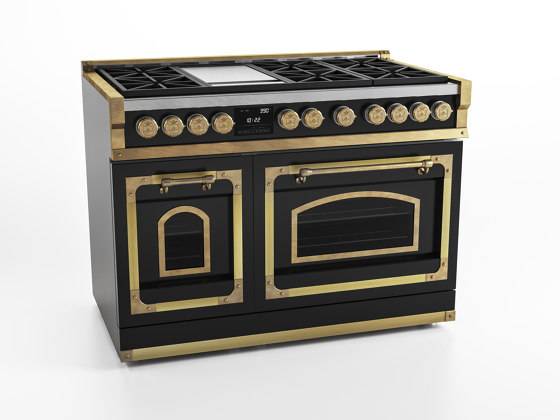 COOKING RANGES | FIORENTINA 120 6 BURNERS, FRYTOP AND MULTIFUCTION OVEN WITH SOLID DOOR | Fours | Officine Gullo