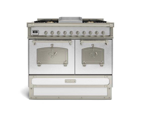 COOKING RANGES | RESTART 100 COOKING RANGE WITH 5 BURNERS AND ELECTRIC MULTIFUCTION OVEN WITH BRASS DOOR | Backöfen | Officine Gullo