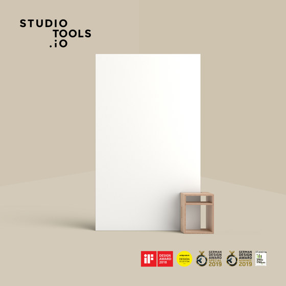 Cube – Whiteboard-Standfuss und Hocker | Stellwände | Studiotools