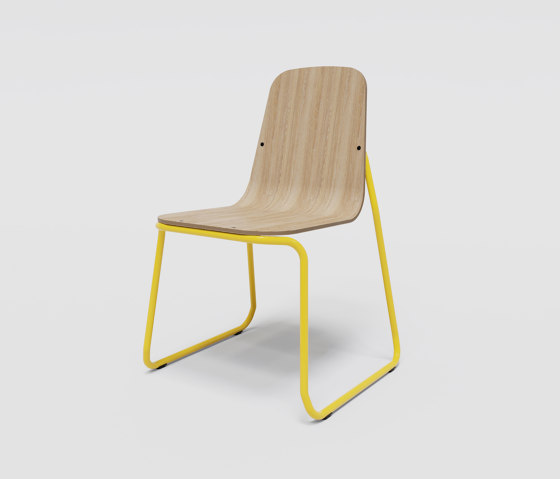 Siren chair S01 Sled frame oak | Chairs | Bogaerts