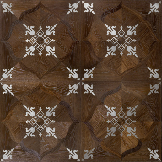 Design Panels | Fenice Ca' Grassi with steel inserts | Wood flooring | Foglie d’Oro