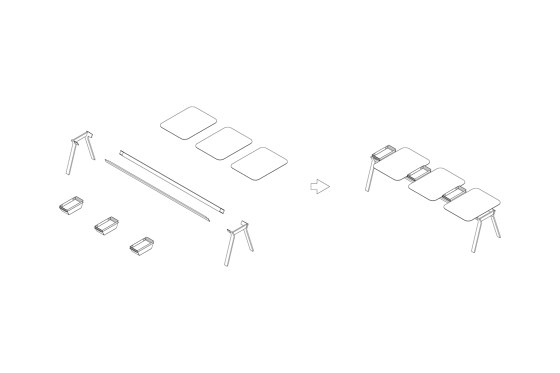 Ala modular table | Benches | Nunc