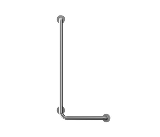 Stainless steel L shaped Ø32mm grab rail, 3 point fixation | Grab rails | Duten