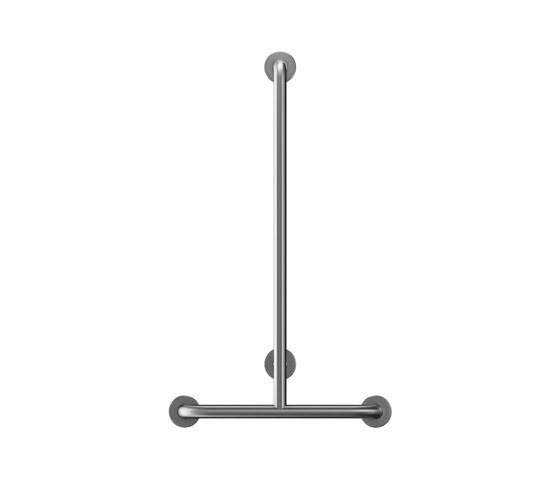 Barre d'appui en T pour douche PMR inox Ø32mm, 4 points d'appui | Poignées / barres d'appui | Duten