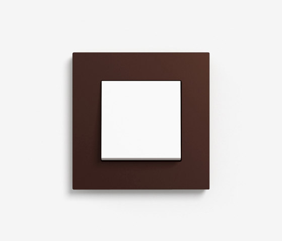 Esprit Linoleum-Plywood | Switch Dark brown | Push-button switches | Gira