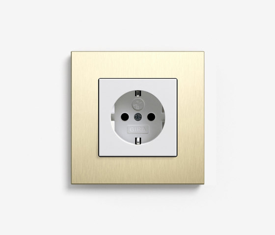 Esprit Metal | Socket outlet Aluminium light gold | Schuko sockets | Gira