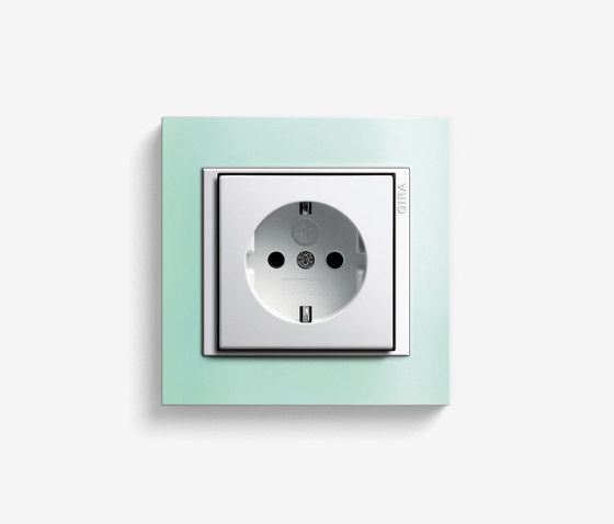 Event | Socket outlet Opaque mint by Gira | Schuko sockets