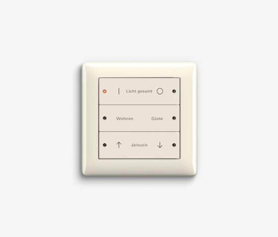 Smart Home/ Smart Building | Pushbutton Sensor 3 | Cream white glossy by Gira | KNX-Systems