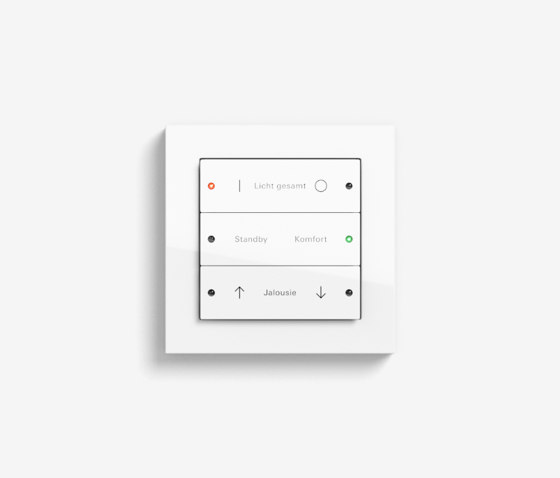 Smart Home/ Smart Building | Pushbutton Sensor 3 | Pure white glossy by Gira | KNX-Systems