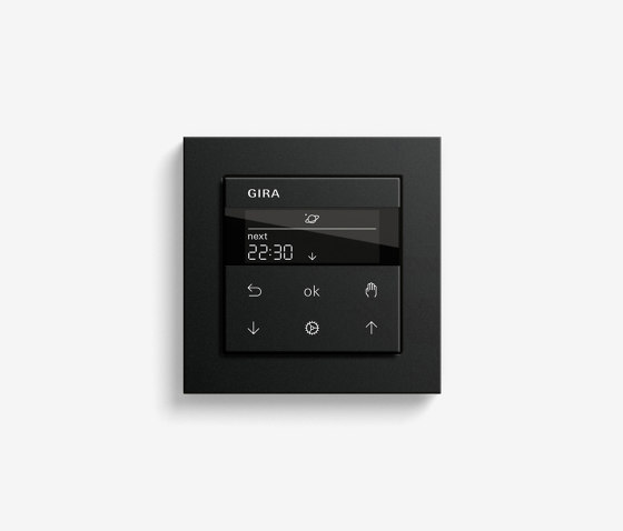 Blind Control | System 3000 Display blind timer | Black matt (including E2) | Gestione luci | Gira