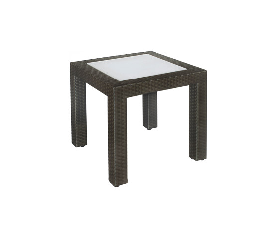 Bellini | End Table Bellini Mocca 50X50 With Glass Top | Mesas auxiliares | MBM