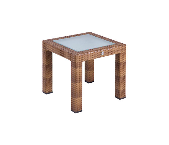 Bellini | End Table Bellini Tobacco 50X50 With Glass Top | Tavolini alti | MBM