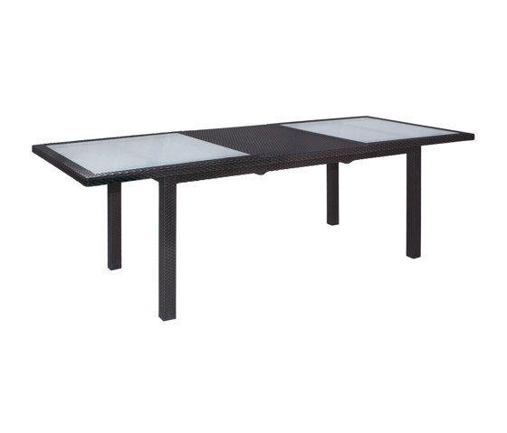 Bellini | Extension Table Bellini Mocca 100X180/240 With Glass Top | Tables de repas | MBM