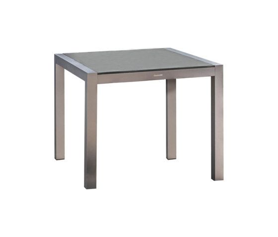Kennedy | Table Kennedy Silver Alu Stone Grey 90X90 | Tables de repas | MBM