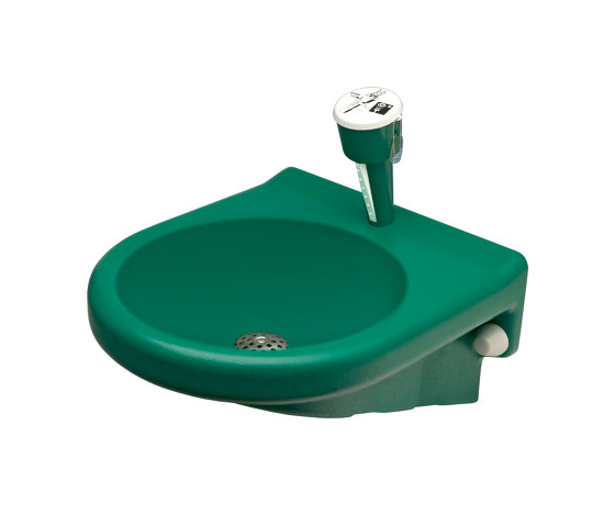 Eye- and face-wash fountain with water collection basin | Grifería para duchas | KWC Professional