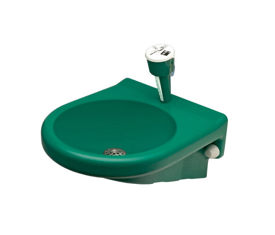 Eye- and face-wash fountain with water collection basin | Shower controls | KWC Professional