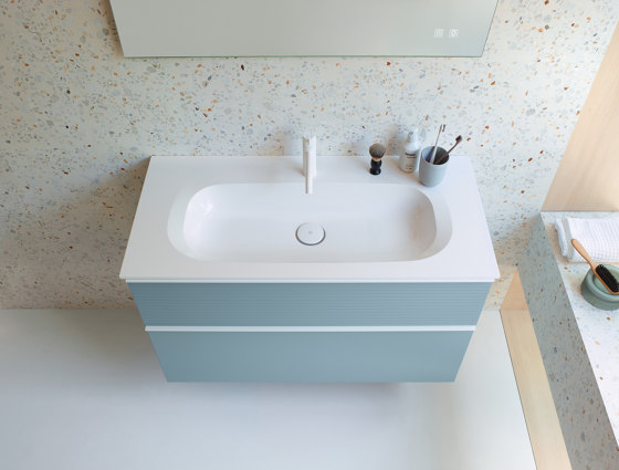 Fiumo | Mineral cast washbasin incl. vanity unit | Mobili lavabo | burgbad