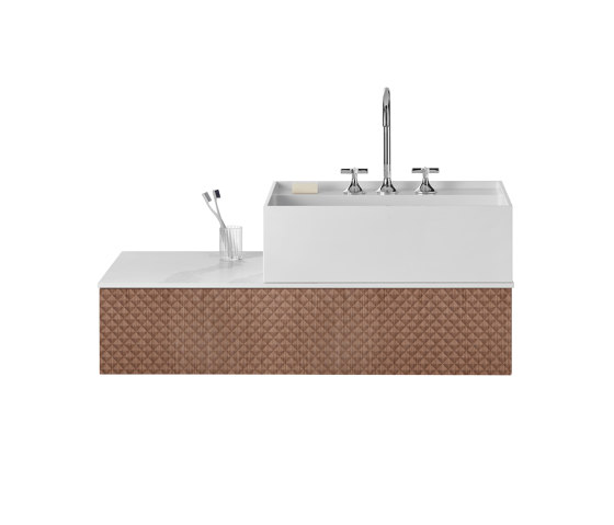 rc40 | Plan de toilette en pierre de synthèse RC40 M45 avec meuble sous-vasque | Meubles sous-lavabo | burgbad