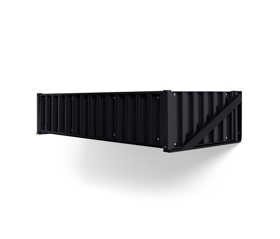 DS | Container Flach - Schwarzgrau RAL 7021 | Regale | Magazin®