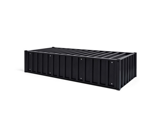 DS | Container flat - black grey RAL 7021 | Shelving | Magazin®