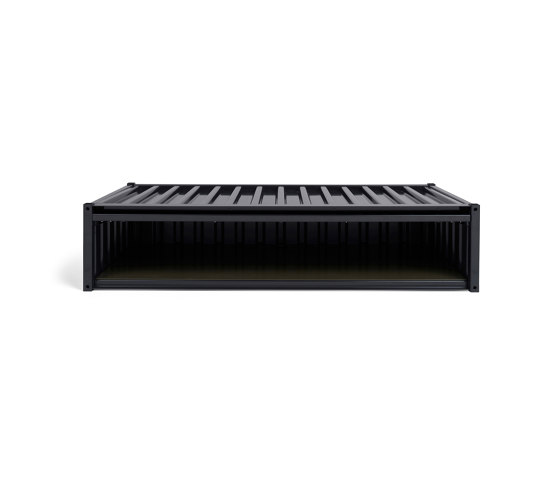 DS | Container flat - black grey RAL 7021 | Shelving | Magazin®