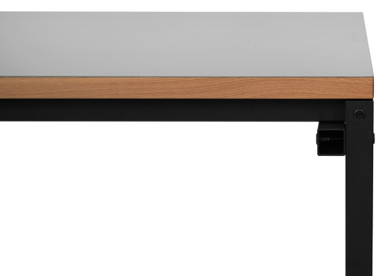 Erik, rectangular | Table Frame, black grey RAL 7021 | Trestles | Magazin®