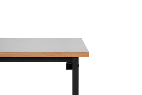 Erik, rectangular | Table Frame, black grey RAL 7021 | Trestles | Magazin®