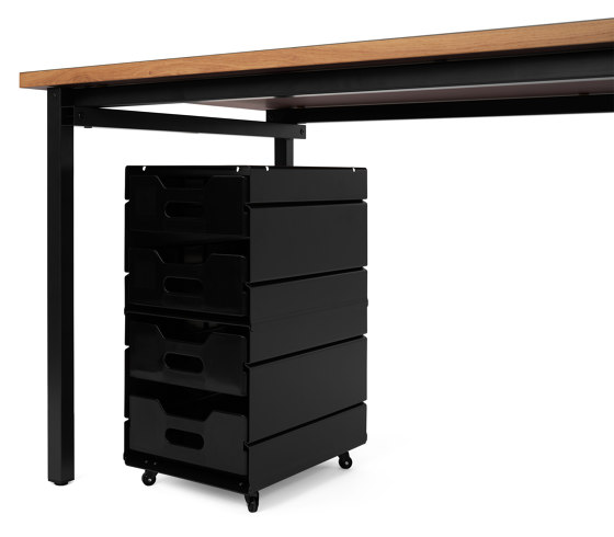 Erik, rectangular | Table Frame, black grey RAL 7021 | Cavalletti | Magazin®
