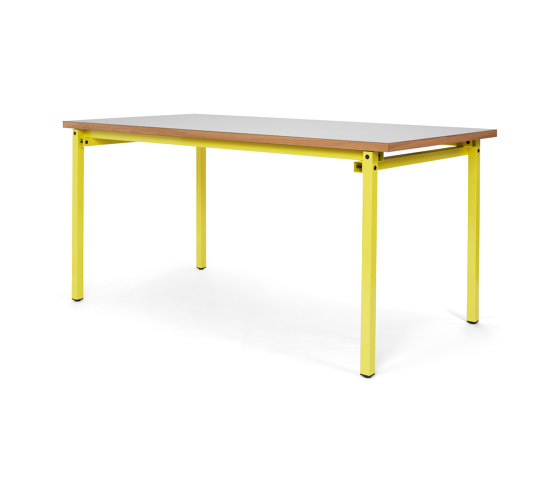Erik, rectangular | Table Frame, sulfur yellow RAL 9016 | Tréteaux | Magazin®