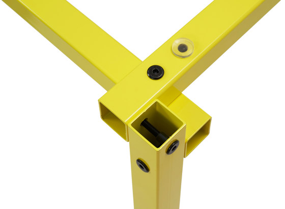 Erik, rectangular | Table Frame, sulfur yellow RAL 9016 | Tréteaux | Magazin®