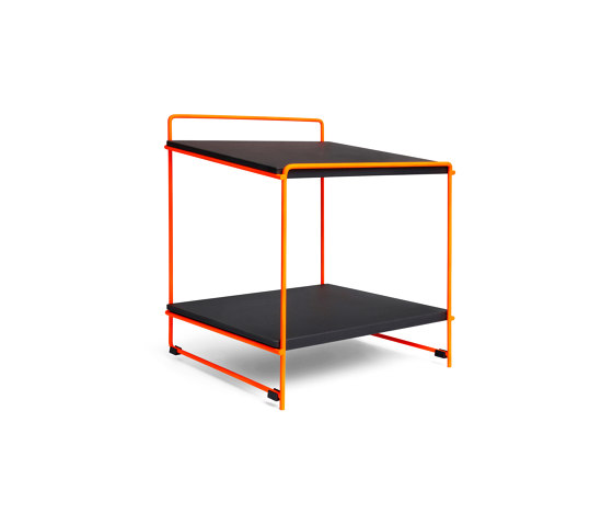 Hegel | Table or wall desk, luminous orange RAL 2005 / Black | Estantería | Magazin®