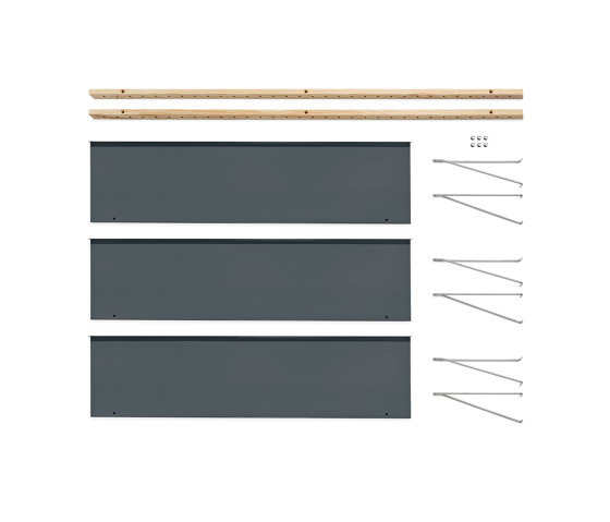 RM3 | Shelf, basalt grey RAL 7012 | Étagères | Magazin®