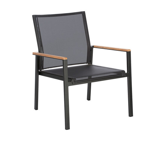 Aura Club Chair DS (Graphite Frame - Charcoal Sling) | Sedie | Barlow Tyrie