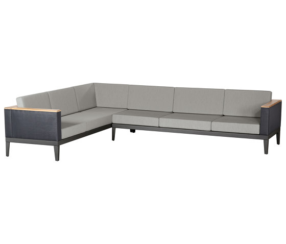 Aura Deep Seating Six-seat Corner Settee DS (Graphite Frame - Charcoal Sides) | Sofas | Barlow Tyrie