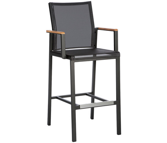 Aura High Dining Carver (Graphite Frame - Charcoal Sling) | Bar stools | Barlow Tyrie