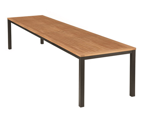 Aura Table 300 Rectangular (Teak Top and Graphite Frame) | Dining tables | Barlow Tyrie