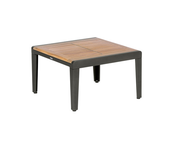 Aura Low Table 60 Square (Teak Top and Graphite Frame) | Tavolini bassi | Barlow Tyrie