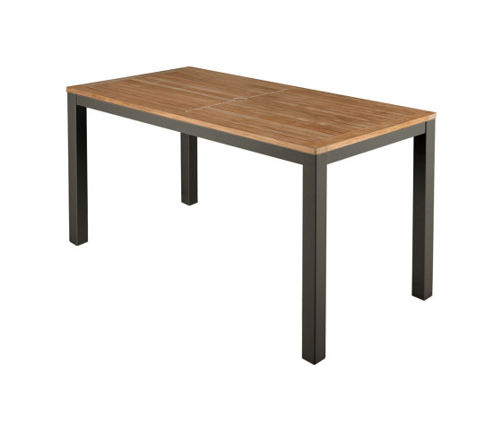Aura Narrow Table 140 Rectangular (Teak Top and Graphite Frame) | Dining tables | Barlow Tyrie