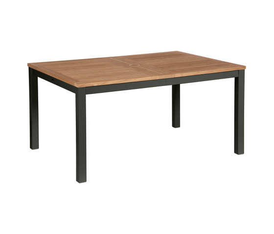 Aura Extending Table 230 Rectangular (Teak Top and Graphite Frame) | Mesas comedor | Barlow Tyrie