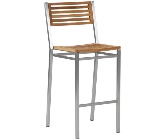 Equinox High Dining Chair with Teak Seat & Back | Taburetes de bar | Barlow Tyrie