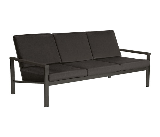 Equinox Dreisitzer-Sofa mit Kissen Graphite/Carbon Sunbrella® Sling | Sofas | Barlow Tyrie