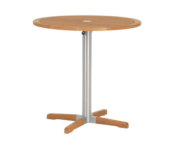 Equinox High Dining Bistro Table 100 Ø Circular with Teak top | Mesas altas | Barlow Tyrie