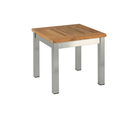 Equinox Low Table 44 Square with Teak top | Tables basses | Barlow Tyrie