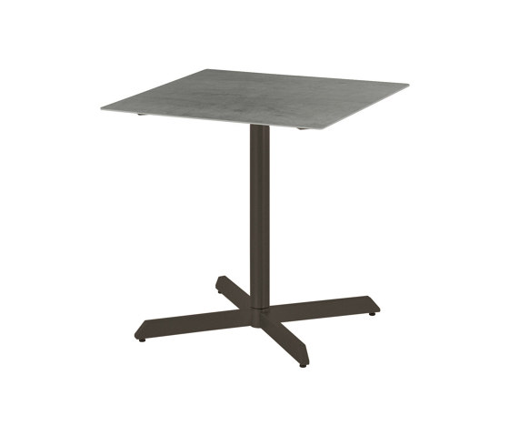 Equinox Pedestal Table 70 Square (powder coated) (Graphite Frame - Dusk Ceramic) | Mesas de bistro | Barlow Tyrie